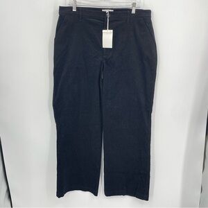 NWT Free Assembly Corduroy Wide Leg Pants black Sz 14